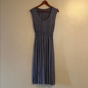 Max Studio Sleeveless Scoop-Neck Maxi Dress - Heather Navy Blue